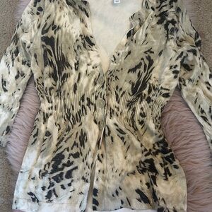 Black and Cream dress barn blouse